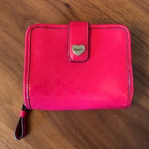 Coach Perforated Embossed Med Zip Around Wallet